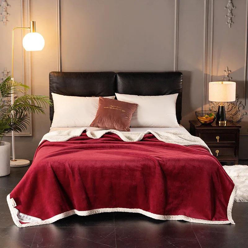 Double fleece blanket fleece blanket thick fleece blanket EX-STOCK Canada