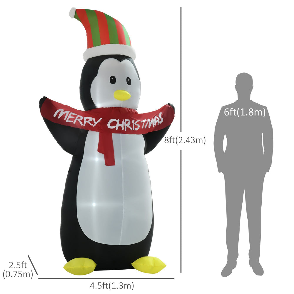 8' Christmas Inflatable Penguin LED Lights Indoor Outdoor Decoration EX-STOCK Canada