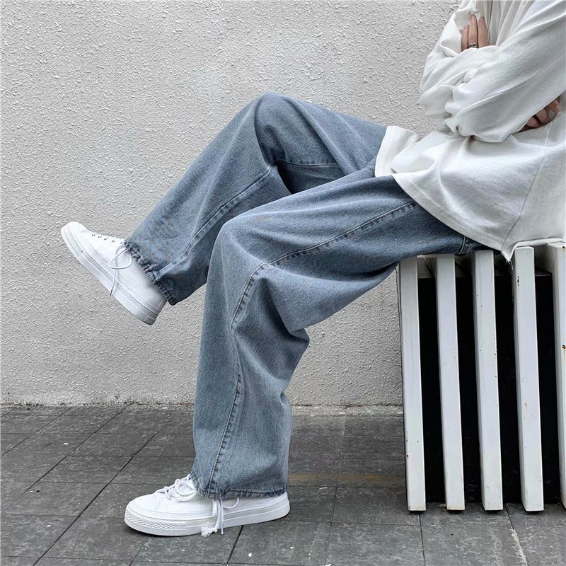 Straight Loose Autumn All-matching Draping Mop Pants EX-STOCK Canada