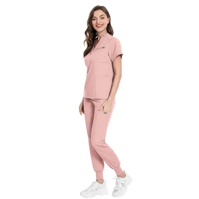 Hospital Nurses V-Neck Suit Work Uniform Workwear - EX-STOCK Canada