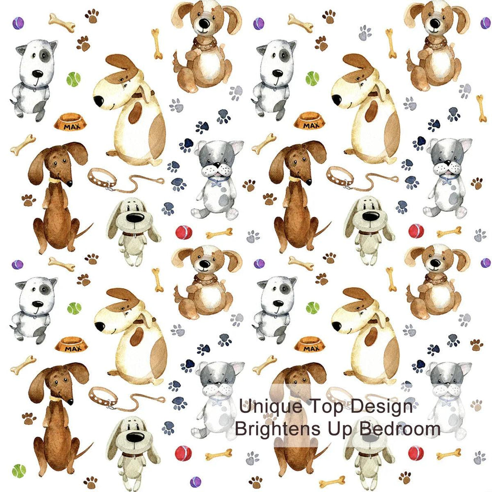 Kids' Duvet Cover Sets Animals Pastel Duvet Covers Cartoon Dogs Paws Pattern Bed Sets 3 Pieces 1 Duvet Cover And 2 Pillow Cases Cute Puppy Dogs Bedding For Kids EX-STOCK Canada