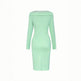Elegant Long Sleeve Off Shoulder A-line Bodycon Wedding Guest dress - EX-STOCK Canada