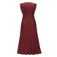 Maxi Dresses For Women - Elegant V Neck Ruffled Sleeves Empire Waist Pleated Flowy Dress - EX-STOCK Canada