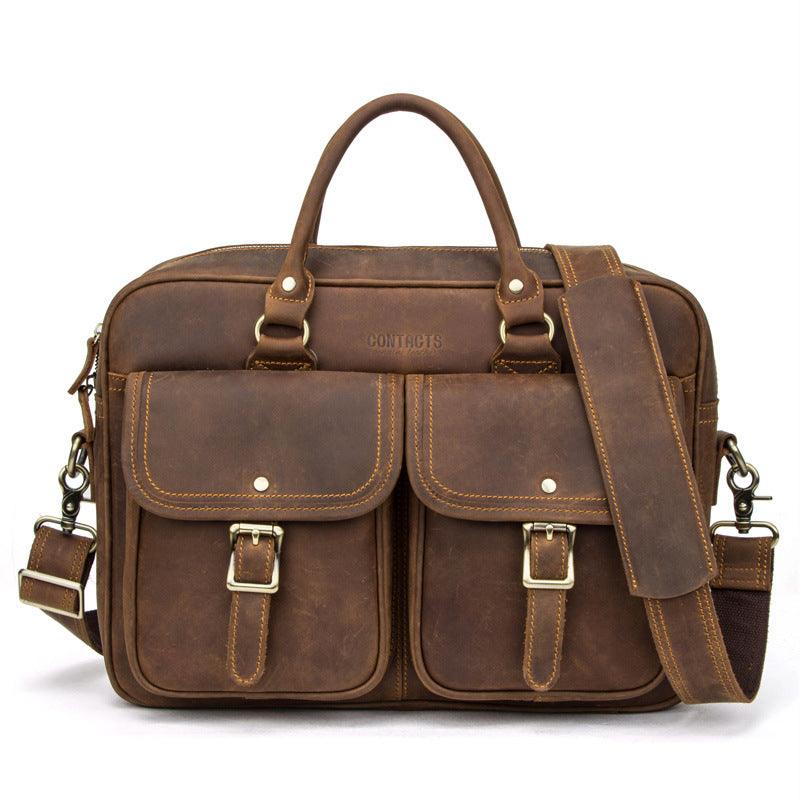 Retro Crazy Horse Rindsleder Reisetasche mit großem Fassungsvermögen | EX-STOCK Canada