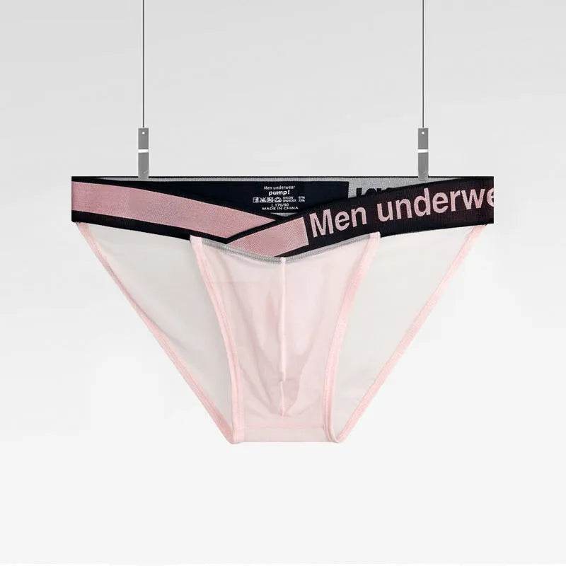 Men's Thin Ice Silk Transparent High Fork Briefs - EX-STOCK Canada