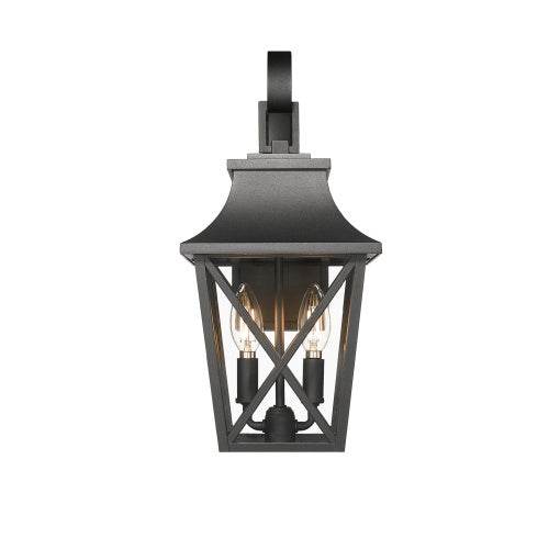 Black Outdoor Wall Light 2 Lights, Large Outdoor Modern Wall Light Fixtures, Industrial Porch Light Wall Mounted With Glass, Waterproof Farmhouse Exterior Light Lighting - EX-STOCK Canada