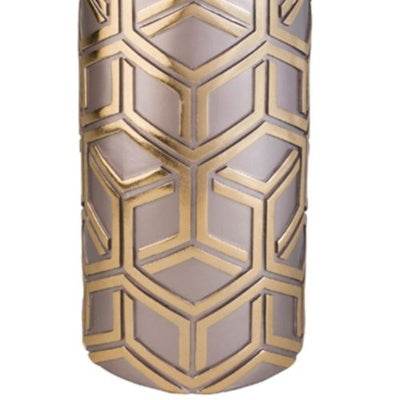 22 Tall Polyresin Decorative Vase, Weave Rose Gold Design - EX-STOCK Canada