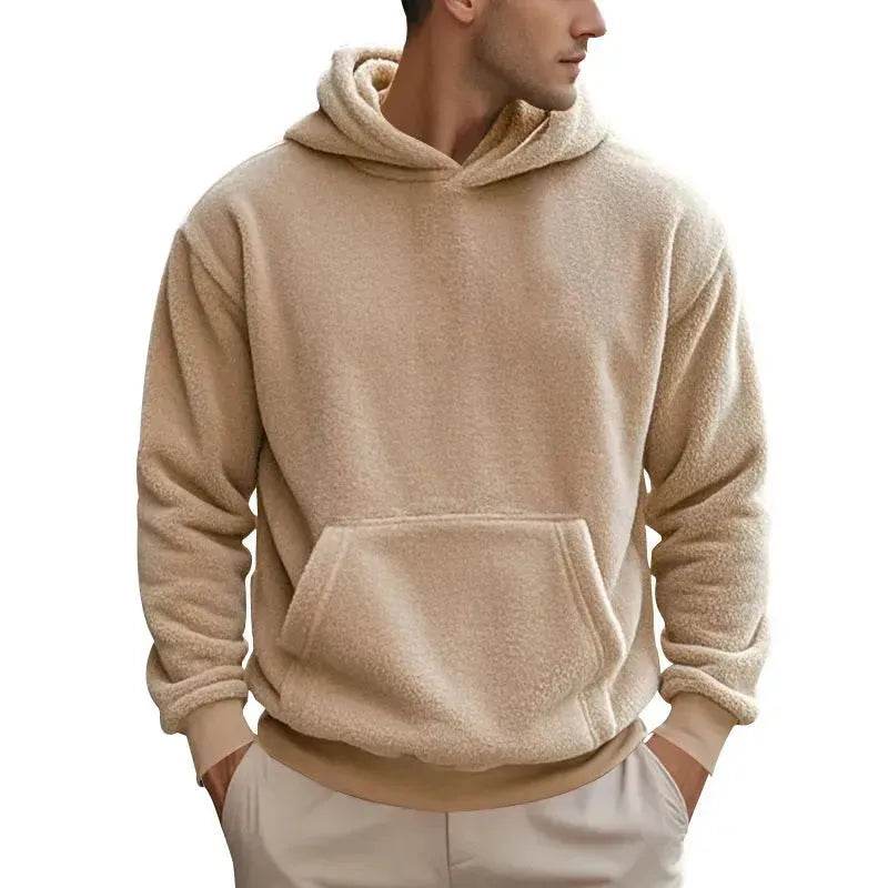 Fall Winter Fleece Plush thick Hoodie Pullover tops for men - EX-STOCK Canada