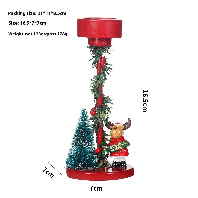 Weihnachtsdekorationen Desktop-Harz-Weihnachtsbaum Ältere KerzenhalterEX-STOCK Canada