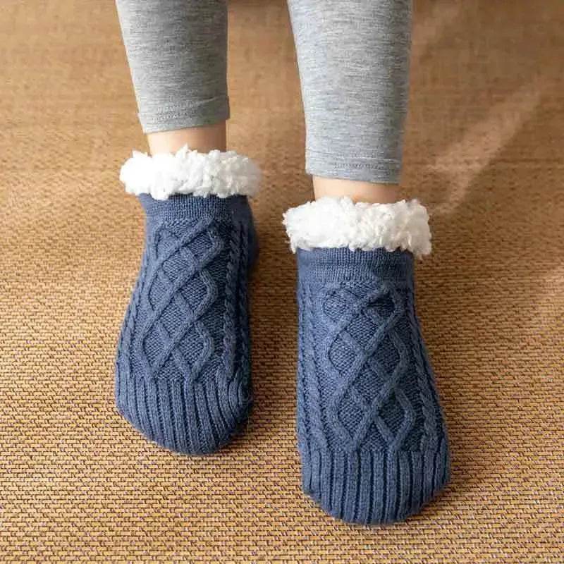 Winter Knitted Plush Floor Socks Home Warm Non-slip Carpet Socks Women - EX-STOCK Canada