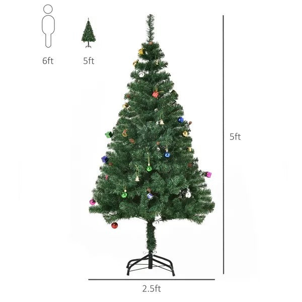 4.9ft Green Christmas Tree Artificial Xmas Holidays Party With Decoration Ornament EX-STOCK Canada