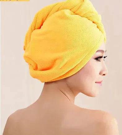 Women's Microfiber Hair Dryer Cap Absorbent Hair Towel. - EX-STOCK Canada