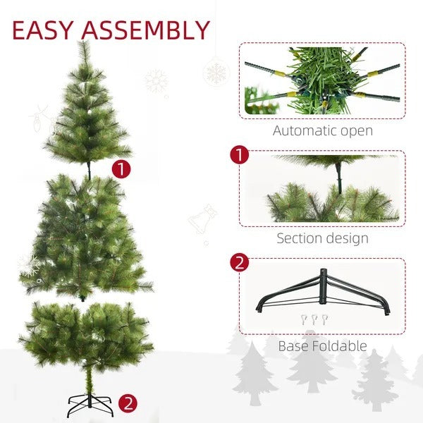 7 FT Christmas Tree Artificial Pine Tree Christmas Decoration 505 Branches Green EX-STOCK Canada