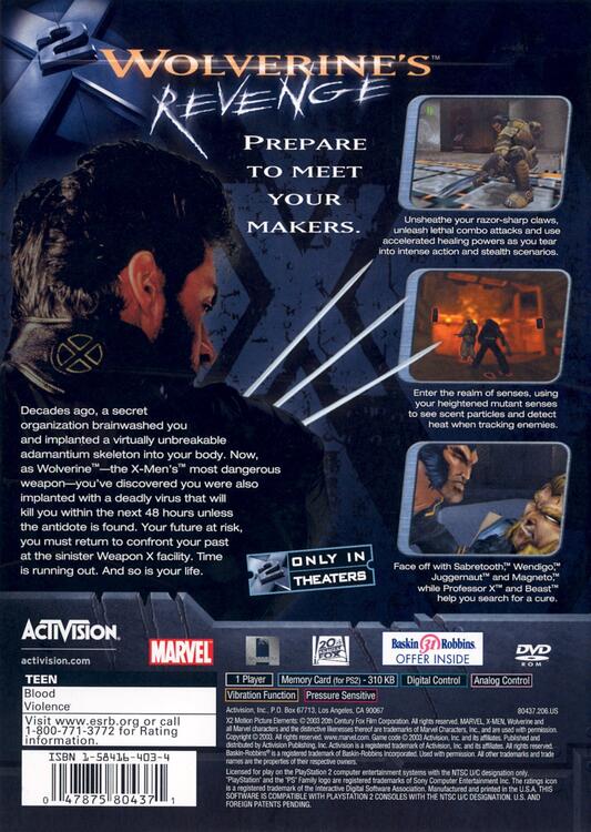 X2: Wolverine's Revenge