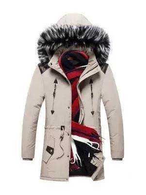 Fur Collar Hoodie Winter Parka Jacket for men - EX-STOCK Canada