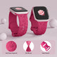 Embossed Rose Silicone Watch Strap - EX-STOCK Canada