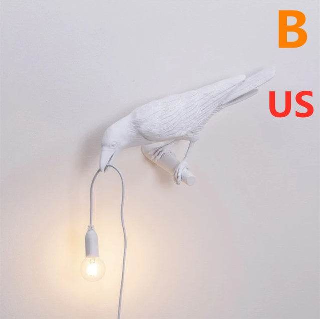 Creative Auspicious Bird Resin Wall Lamp Decoration - EX-STOCK Canada