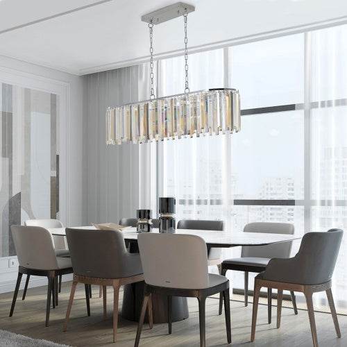 Modern Oval Crystal Chandelier Luxury Home Decor Fixtures- Bulb is not included - EX-STOCK Canada