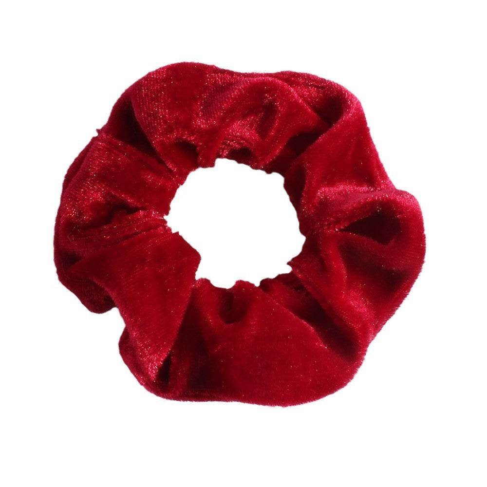 Women Knitted Red Velvet Hair Scrunchies Hair Accesories - EX-STOCK Canada