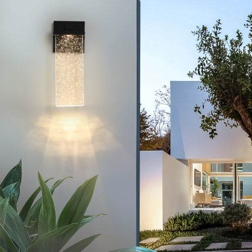 Outdoor Waterproof Transparent LED Crystal Wall Light Supports Many Types Of Bulb-2 Packs - EX-STOCK Canada
