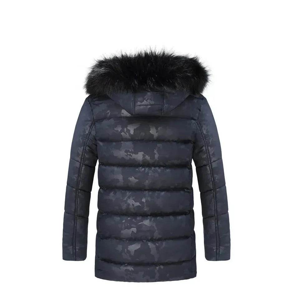 Men's Faux Fur collar Cotton padded Thick Long Puffer Winter Jacket - EX-STOCK Canada