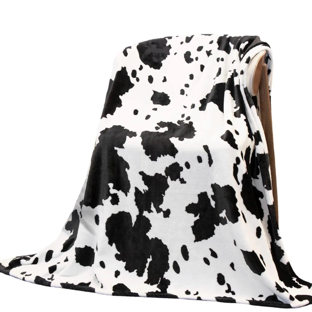 Cow Print Blanket Flannel Blanket EX-STOCK Canada