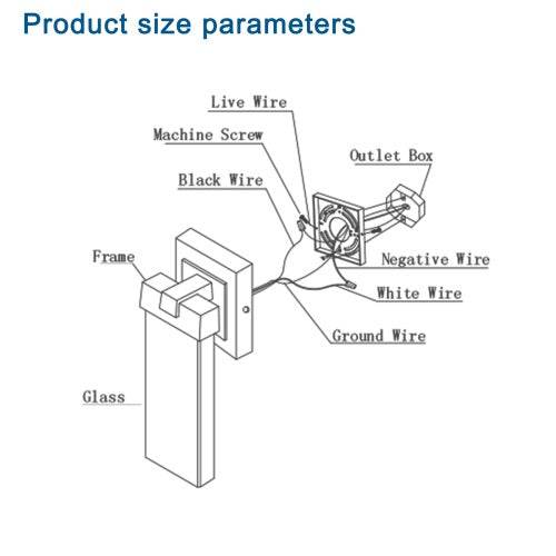 Outdoor Waterproof Transparent LED Crystal Wall Light Supports Many Types Of Bulb-2 Packs - EX-STOCK Canada