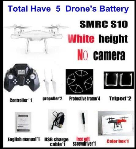 Promotion de vente Caméra WiFi 2MP avec Drone Hélicoptère Quadcopter FPV S10 SMRC UAV Jouet Micro Télécommande KIT RACER AvionEX-STOCK Canada
