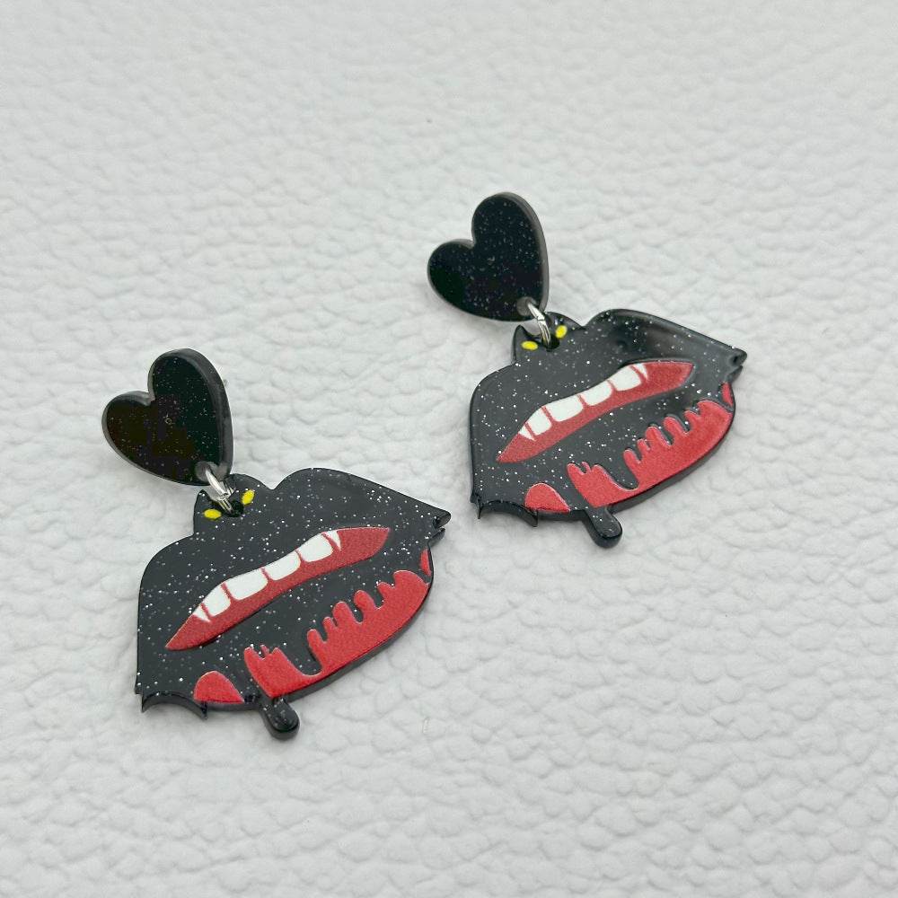 Halloween Day Ornament Colorful Ghost Eyes Funny Acrylic Earrings For Women - EX-STOCK Canada
