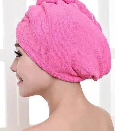 Women's Microfiber Hair Dryer Cap Absorbent Hair Towel. - EX-STOCK Canada