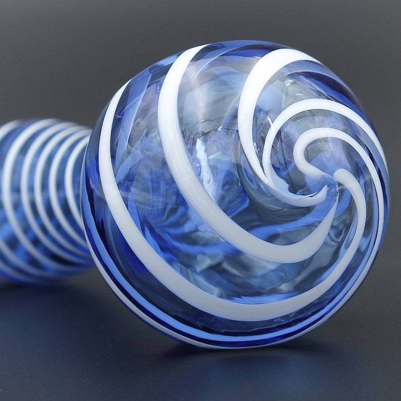 Color Stripes Glass Crafts Hookah Pipe - EX-STOCK Canada