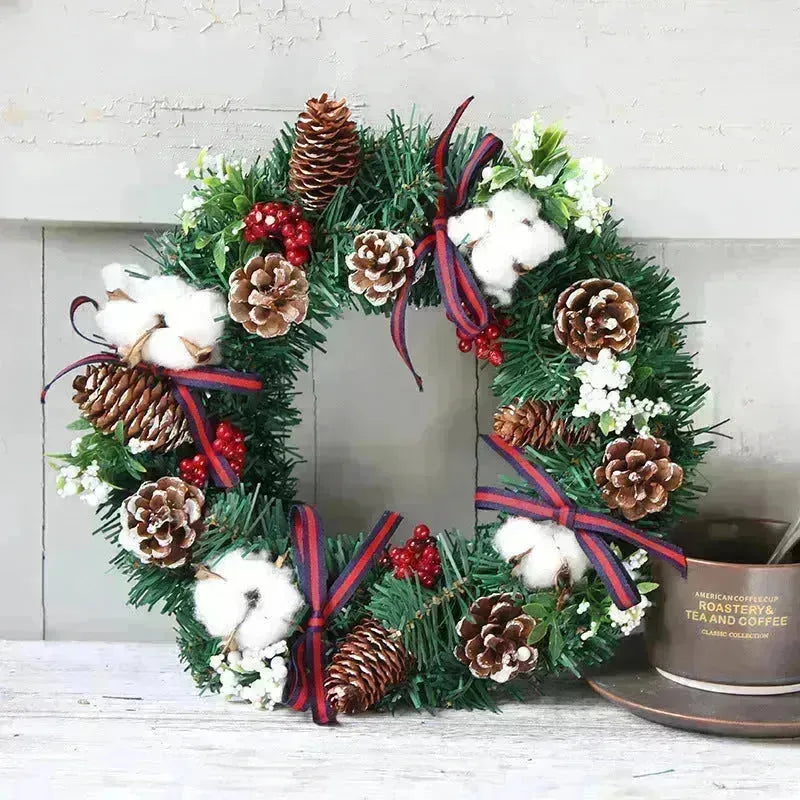30 cm 40cm Couronne de Noël Ornements de Noël Couronne de Noël