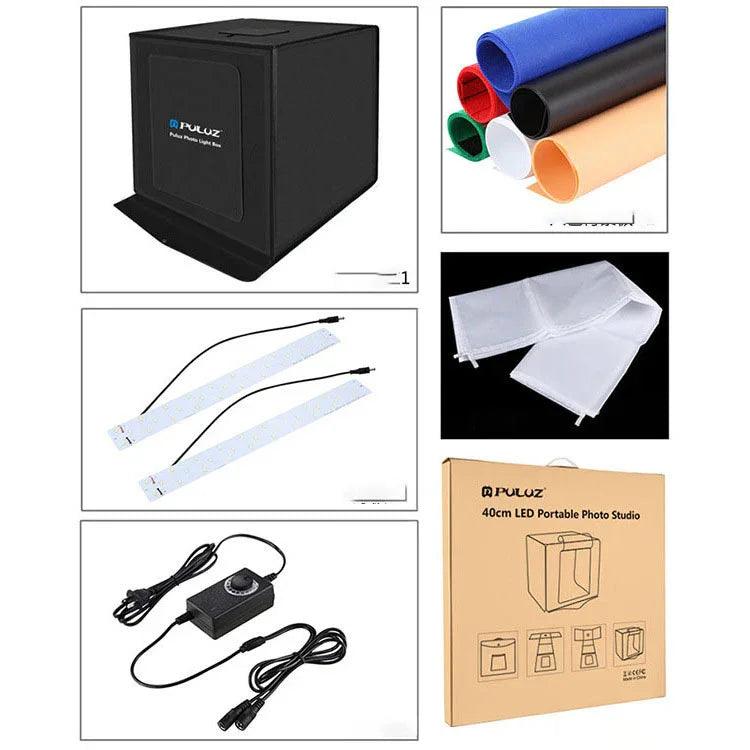Box luminoso fotografico morbido da studio LED pieghevole da 40 cm con evidenziazione e dimmerEX-STOCK Canada