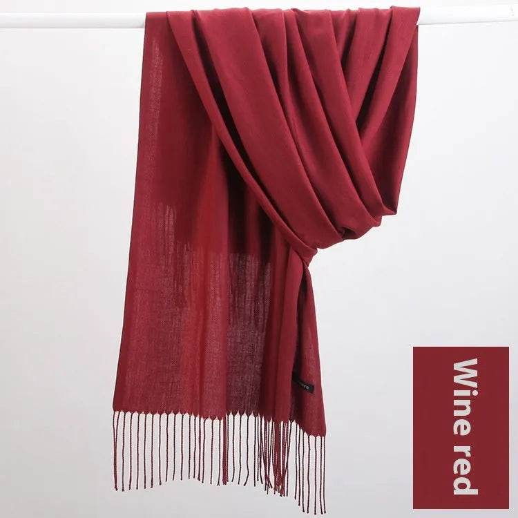 Pure Color Warm Keeping Scarf All-match Cashmere Shawl - EX-STOCK Canada
