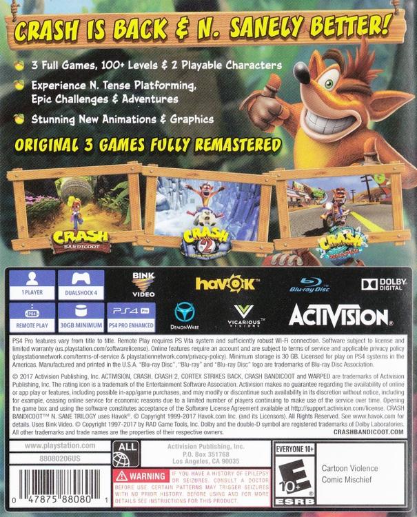 CRASH BANDICOOT N SANE TRILOGY