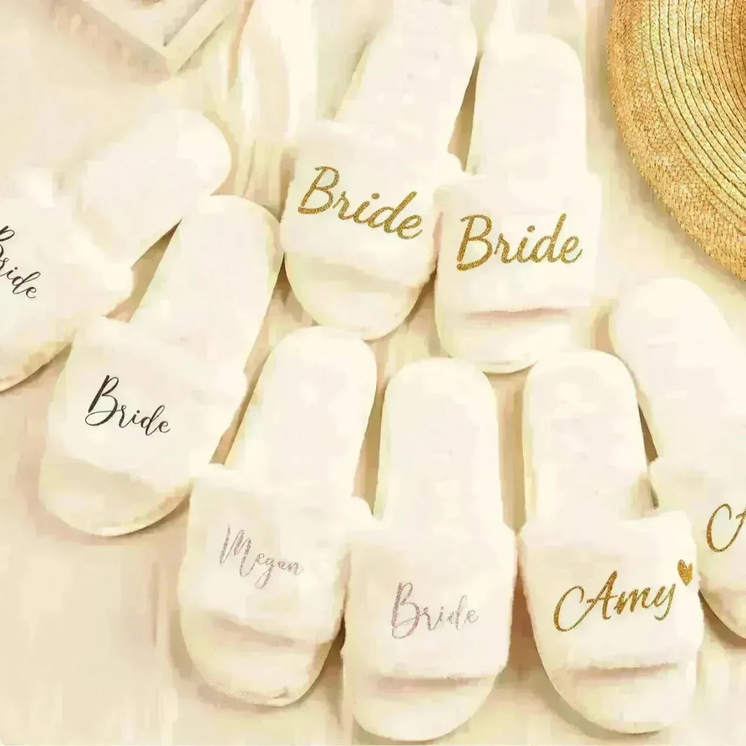 Personalized And Printable Logo DIY Plush One-piece Slippers - EX-STOCK CANADA