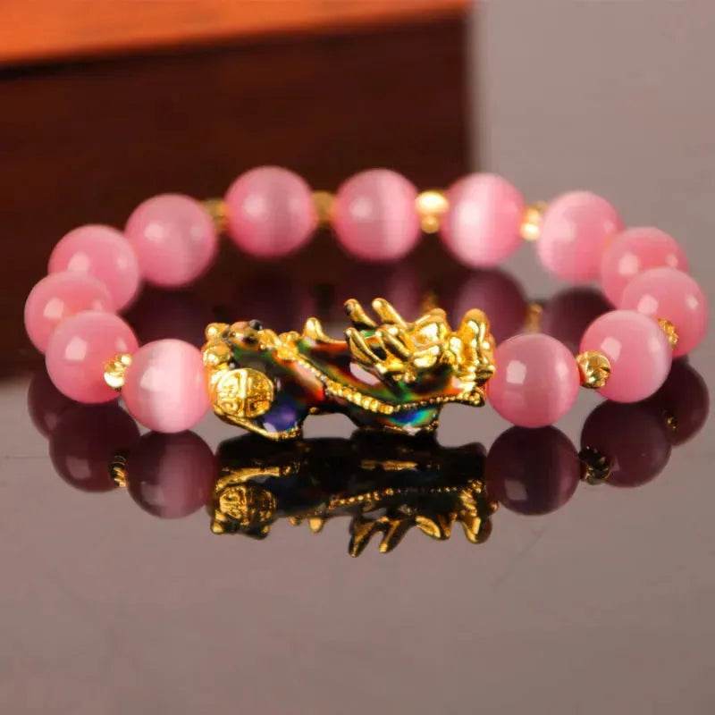 3D Gold Plated PiXiu Crystal Beaded Bracelet - EX-STOCK Canada