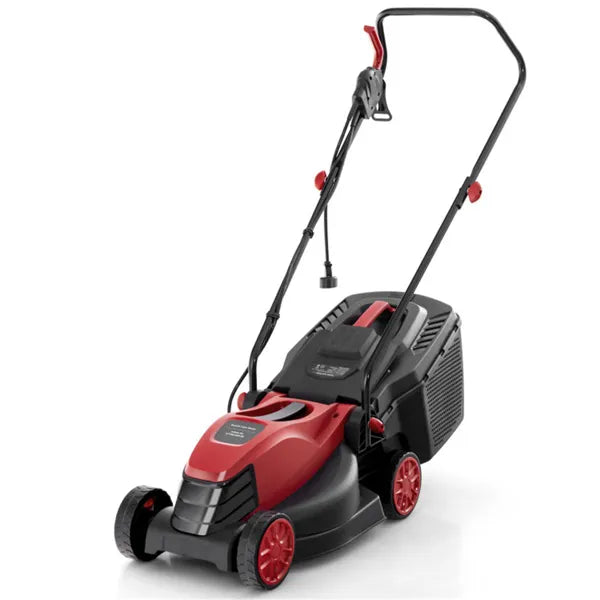 12 Ampere 13.5 Inch Electric Rope Lawn Mower With Dual Safety Switches -Red EX-STOCK Canada