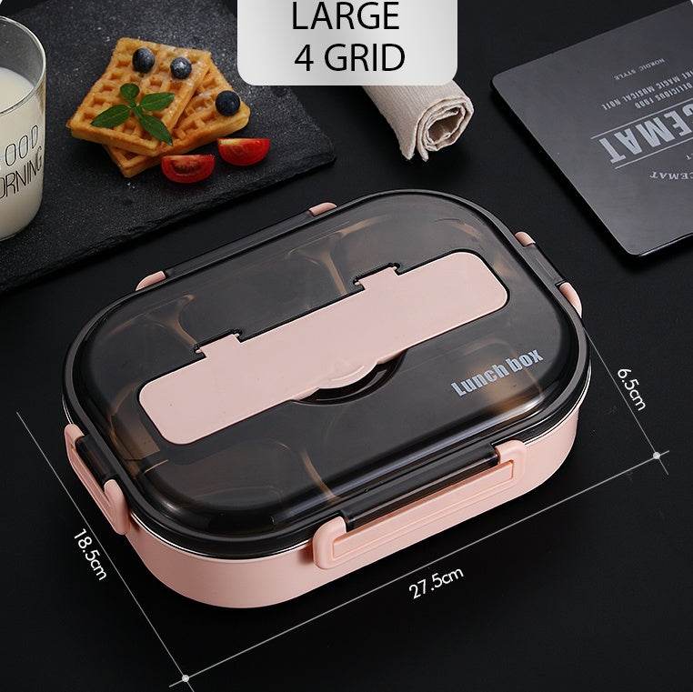 Stainless Steel Insulated Kids Bento Lunch Box with Cutlery - EX-STOCK Canada