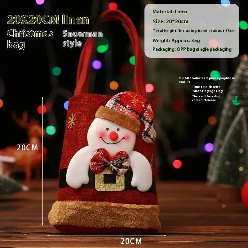 Christmas Candy Gift Tote Bag For Kids Funny Creative Santa Claus Elk Snowman Bear Handbag Small Christmas Tree Decoration Bags - EX-STOCK Canada