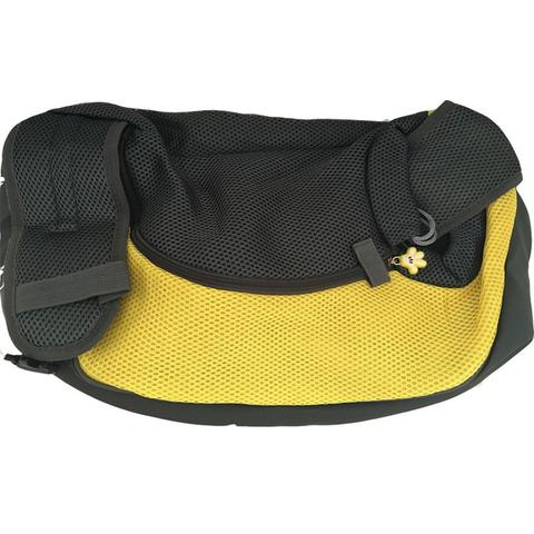 Yellow Pet Sling Carrier Bag – Breathable Mesh Shoulder Bag for Small Dogs & Cats | S & M | 5 Colours