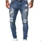 Slim fit Ripped Straight leg denim Jean Pant trousers for men - EX-STOCK Canada
