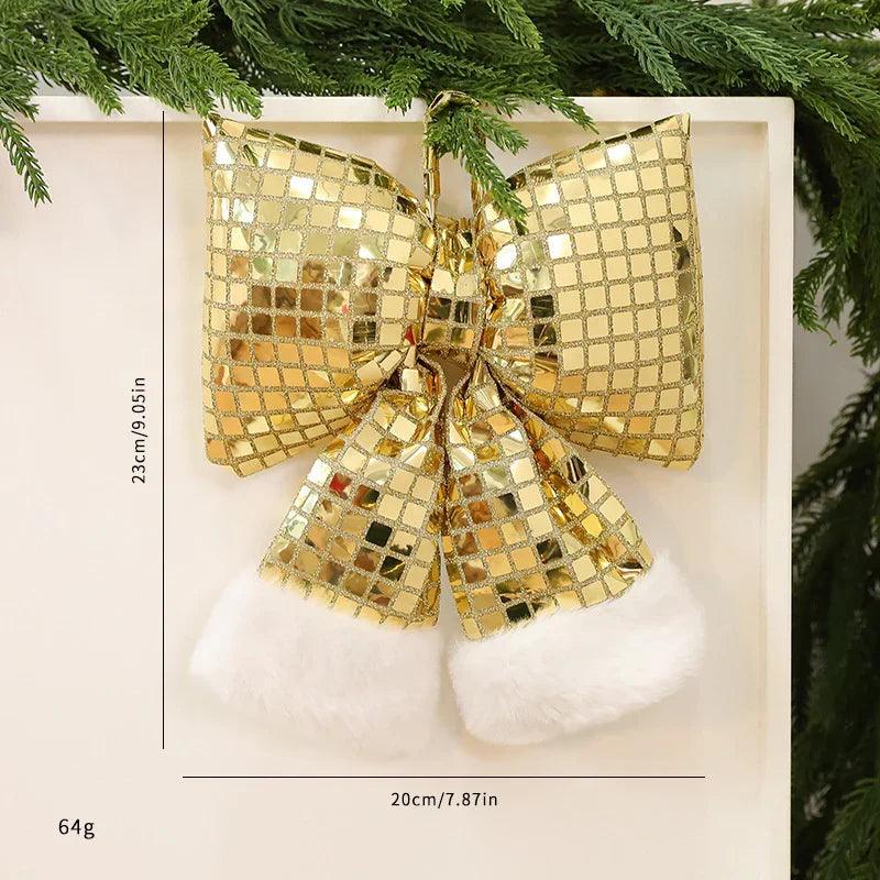 Mirror Bow Christmas Tree Decoration EX-STOCK Canada