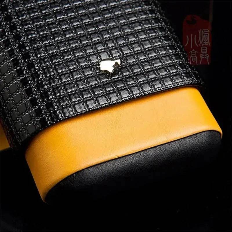 Wooden Cigar Moisturizing Leather Travel Cigar Case - EX-STOCK Canada