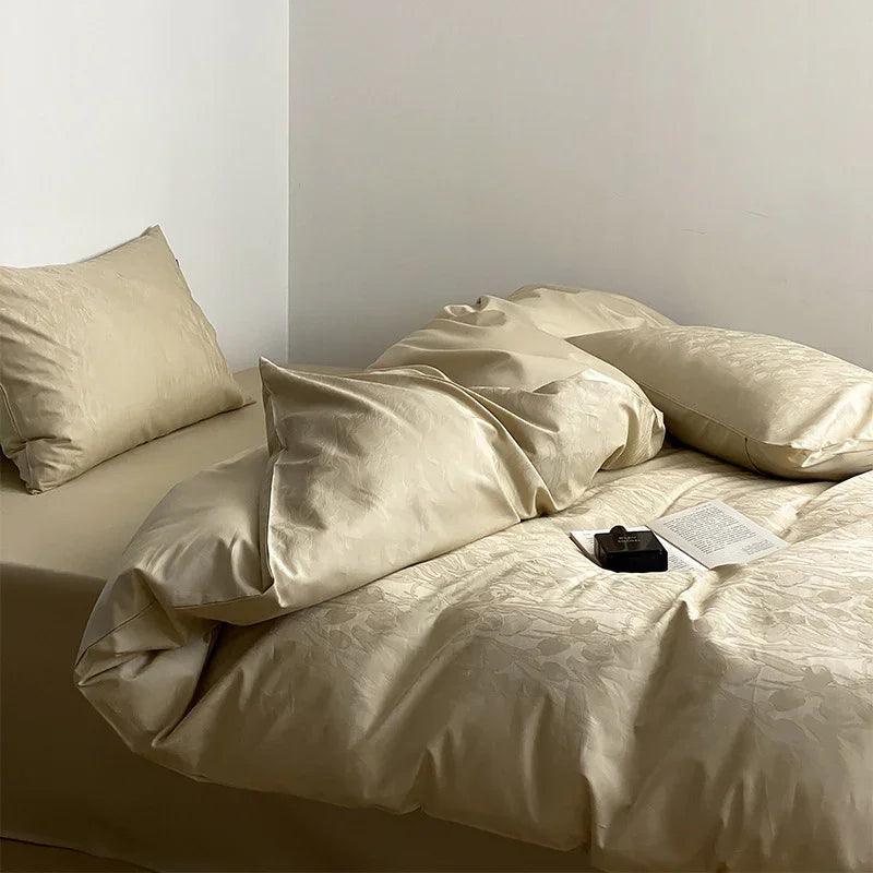 Long Velvet Jacquard Four Piece Pure Cotton Duvet Cover EX-STOCK Canada