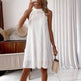 Fashion Dresses For Women Pure Color Halter Backless Dress - EX-STOCK Canada