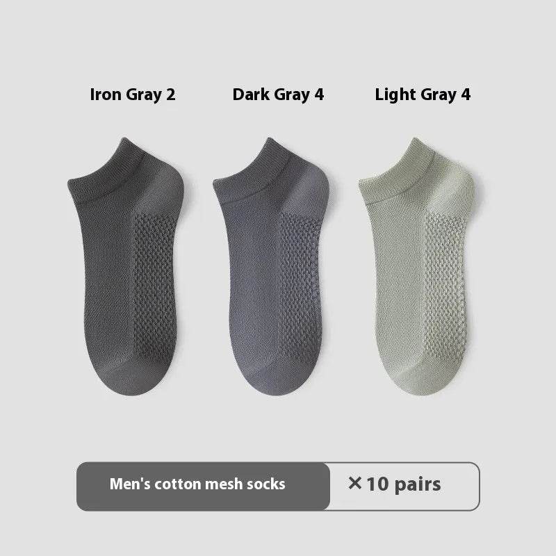 Cotton Anti-Pilling Ankle socks absorbing Invisible Tight Mesh Boat Socks - EX-STOCK Canada
