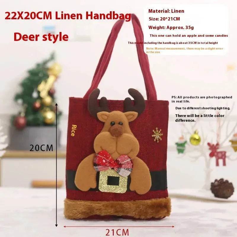Christmas Candy Gift Tote Bag For Kids Funny Creative Santa Claus Elk Snowman Bear Handbag Small Christmas Tree Decoration Bags - EX-STOCK Canada