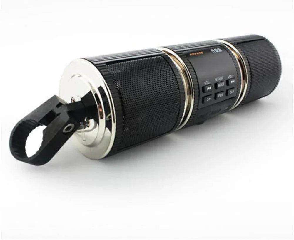 Haut-parleurs de lecteur de musique MP3 pour moto Haut-parleur stéréo Bluetooth pour moto Radio FM Waterproof Support réglable Lecteur audioEX-STOCK Canada