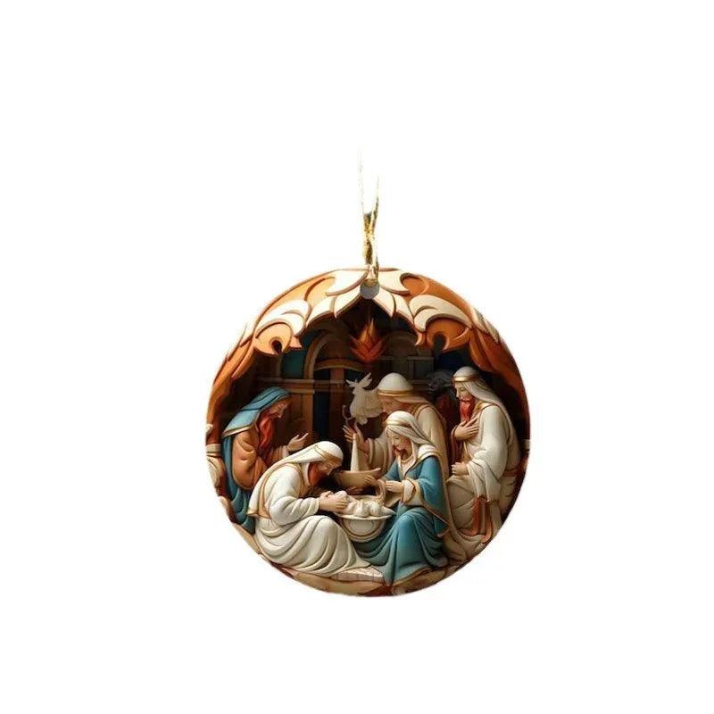 Pendentif de décoration de voiture en acrylique créatif de NoëlEX-STOCK Canada